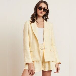 Lucy Paris Yellow Tweed Blazer Women's Medium NWT